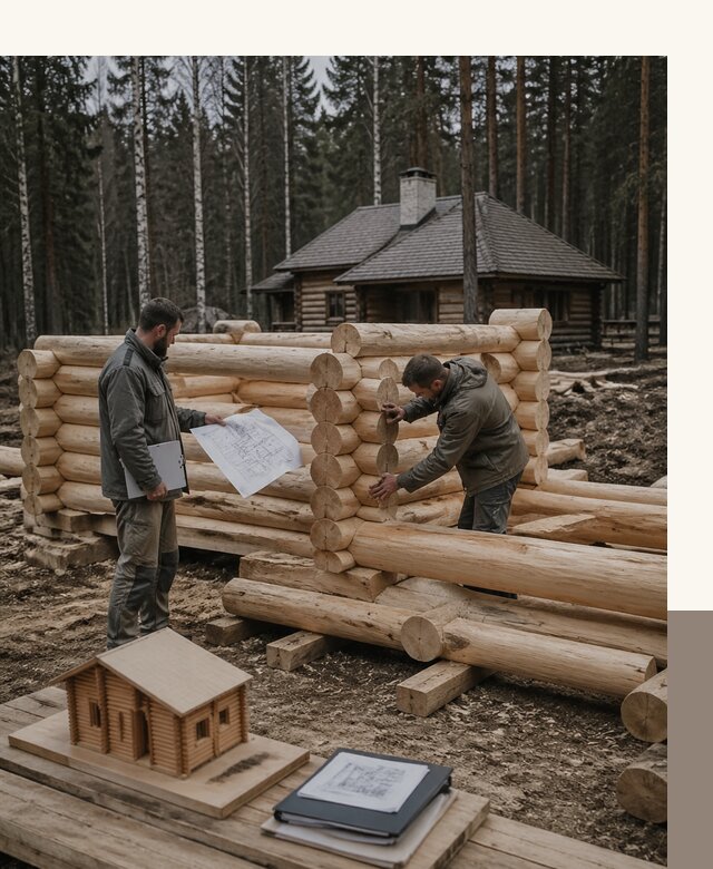 Проектирование и строительство домов из бревна в Дмитрах